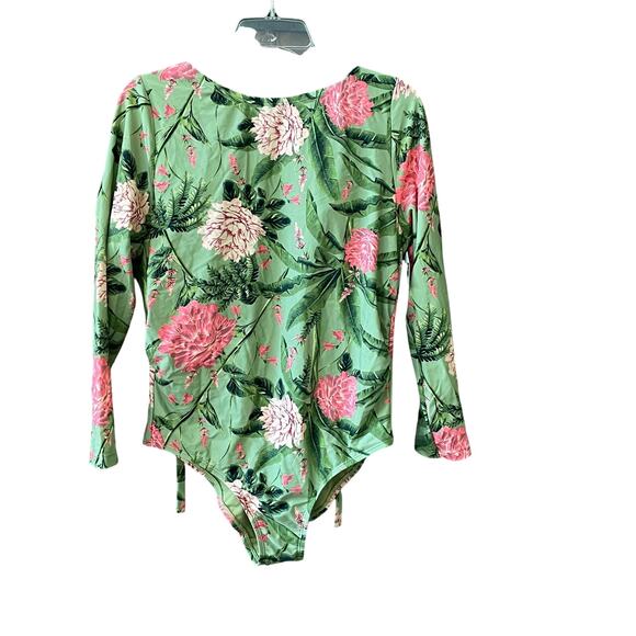 Long Sleeved Rashguard One Piece Swimsuit Agua Bendita X Target Size XXL NWT - Picture 1 of 5